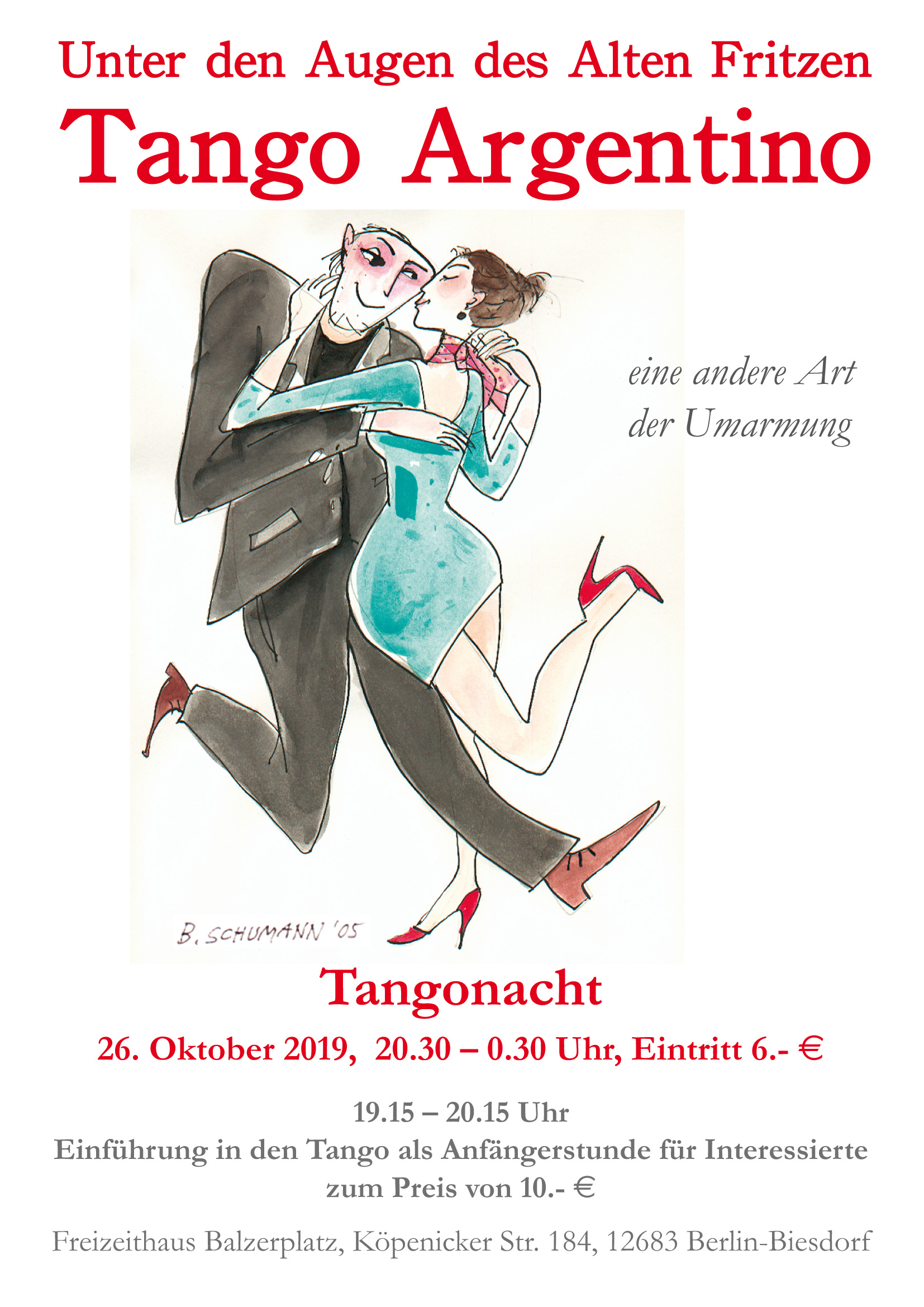 Plakat mit Termin
